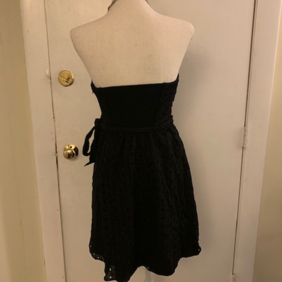 Express Black Eyelet Lace Strapless Mini - Picture 4 of 6